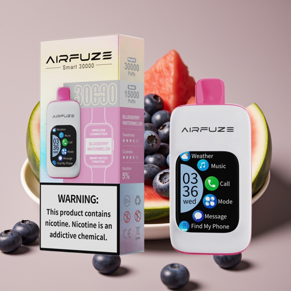 AirFuze Smart 30000 Puff Pod Ricarica USB-C 5 Nicotina Anguria Mirtillo