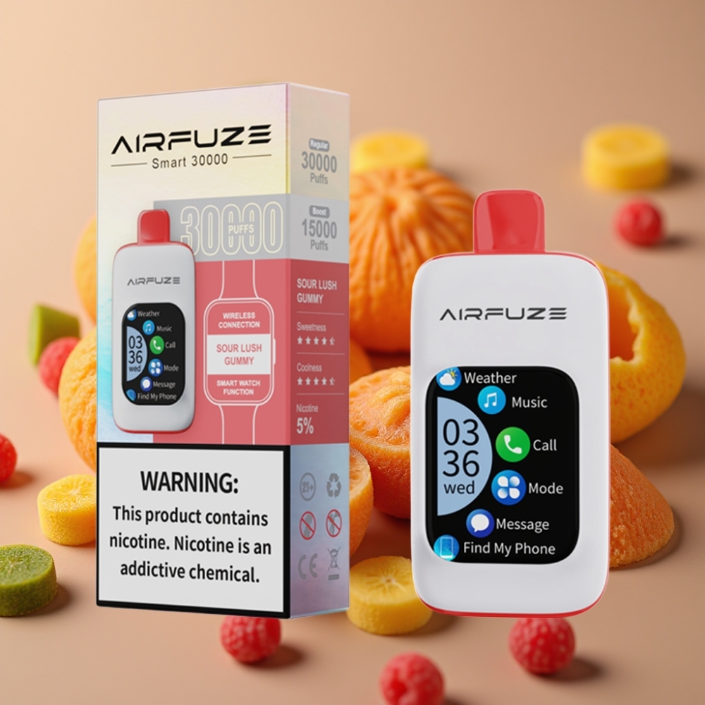 AirFuze Smart 30000 Puff Pod Ricarica USB-C 5 Nicotina Gommoso Acido