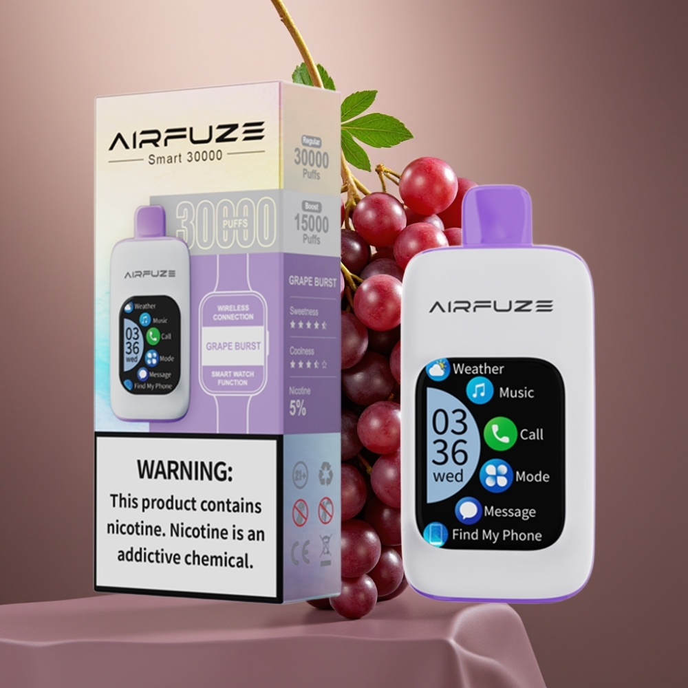 AirFuze Smart 30000 Puff Pod Ricarica USB-C 5 Nicotina Grappolo Esplosivo