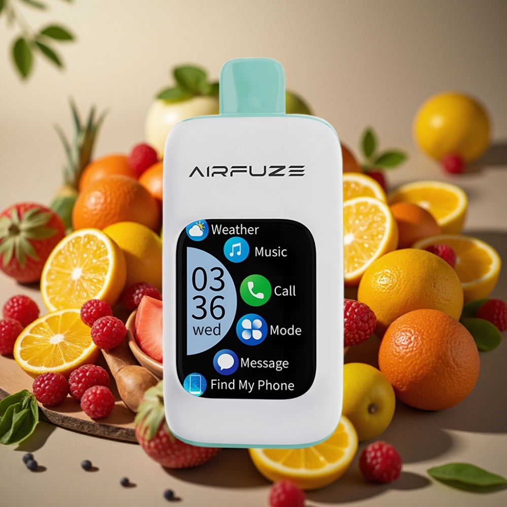 AirFuze Smart 30000 Puff Pod Ricarica USB-C 900mAh Schermo TFT 201 Gusto Arcobaleno Fruttato