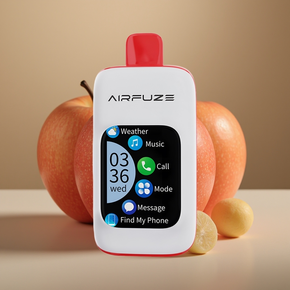 AirFuze Smart 30000 Puff Pod Ricaricabile 5 Nicotina con Schermo TFT e Tipo-C - Mela Tripla