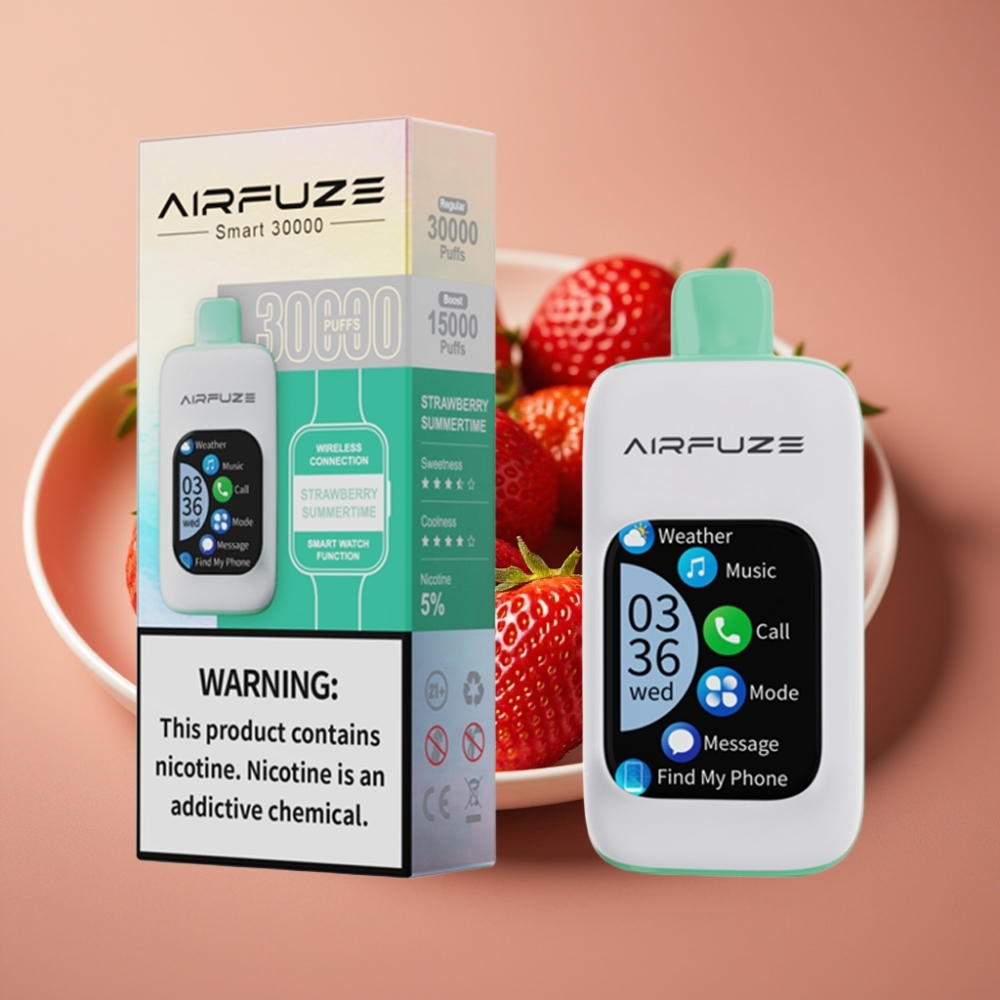 AirFuze Smart 30000 Puff Pod Ricaricabile Tipo-C 5 Nicotina Fragola Estiva