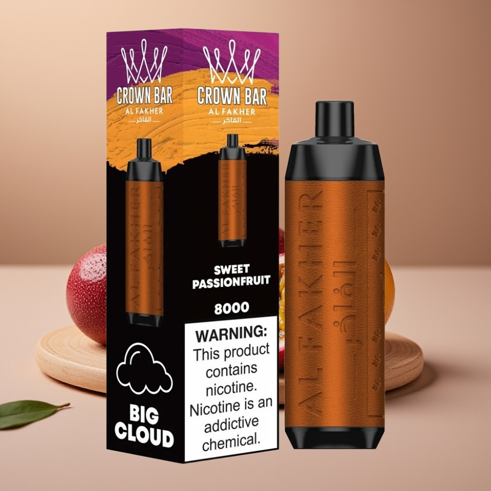 Al Fakher Crown Bar 8000 Crystal Disposable Vape Passione Dolce 600mah USB-C