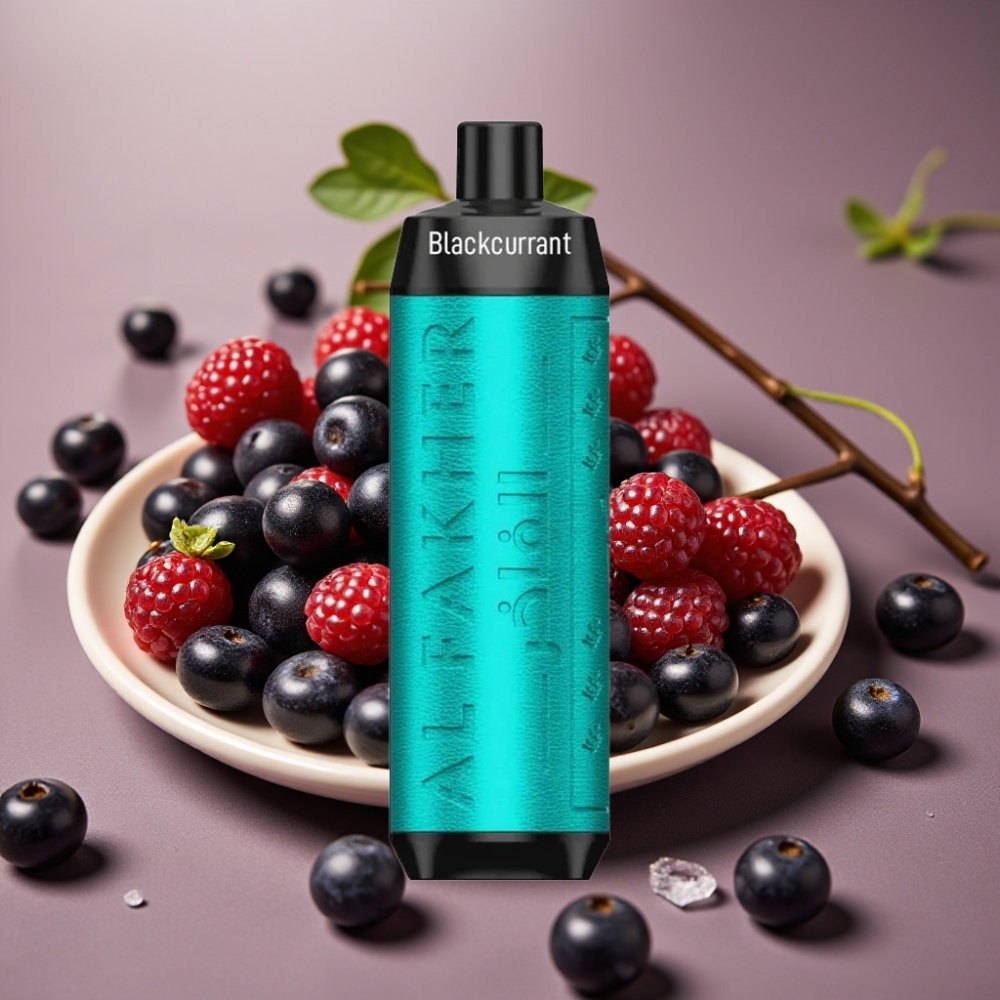 Al Fakher Crown Bar 8000 Crystal Disposable Vape Ribes Nero Ghiaccio 600mah 18ml