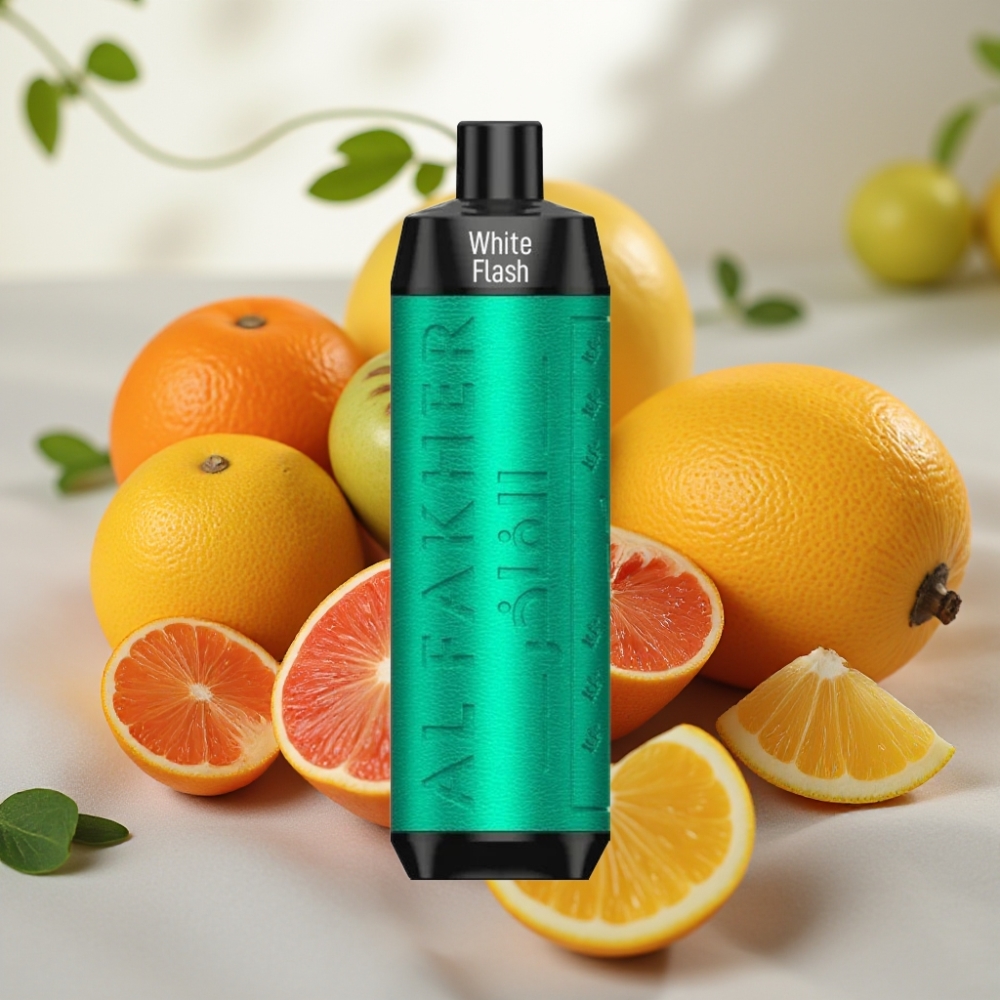 Al Fakher Crown Bar 8000 Crystal E-Liquido 18ml Ricarica USB-C Lampo Bianco