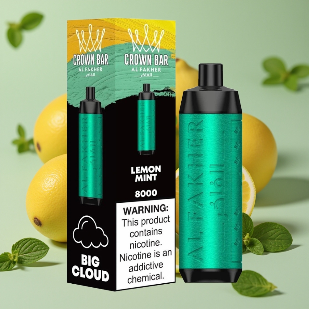 Al Fakher Crown Bar 8000 Crystal Monouso Vape Limone Menta 18ml 5mg