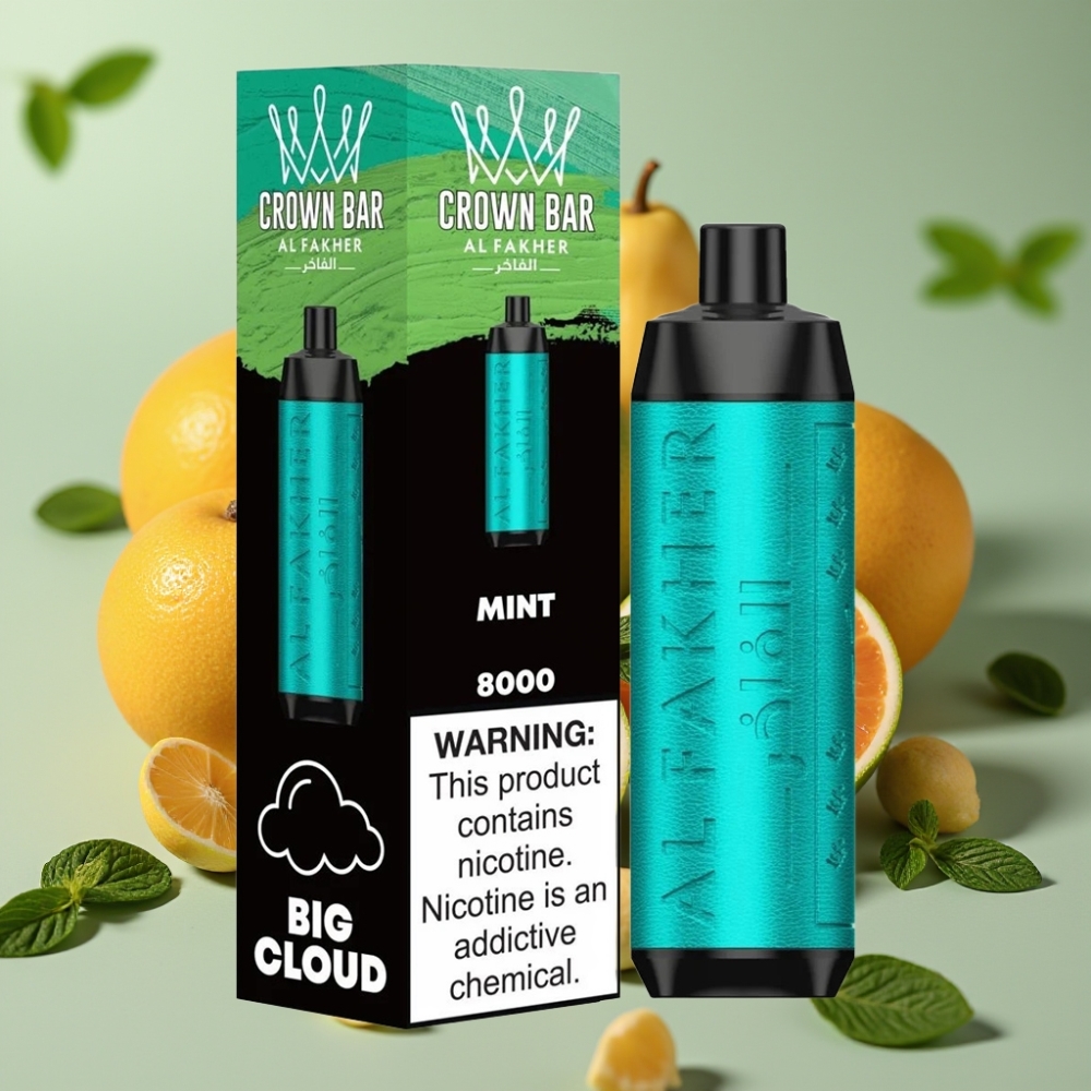 Al Fakher Crown Bar 8000 Crystal Sigaretta Elettronica Monouso Menta 18ml
