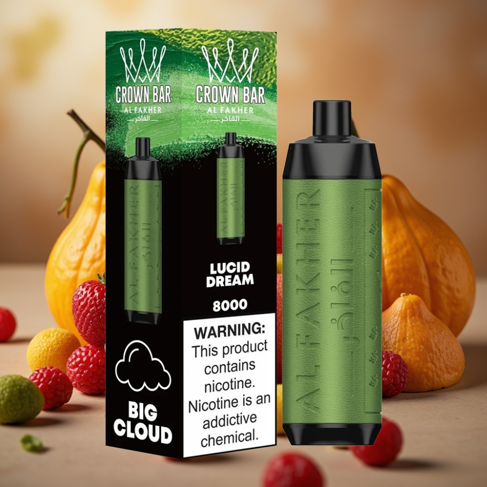 Al Fakher Crown Bar 8000 Crystal Sogno Lucido 18ml 5mg 06ohm USB-C