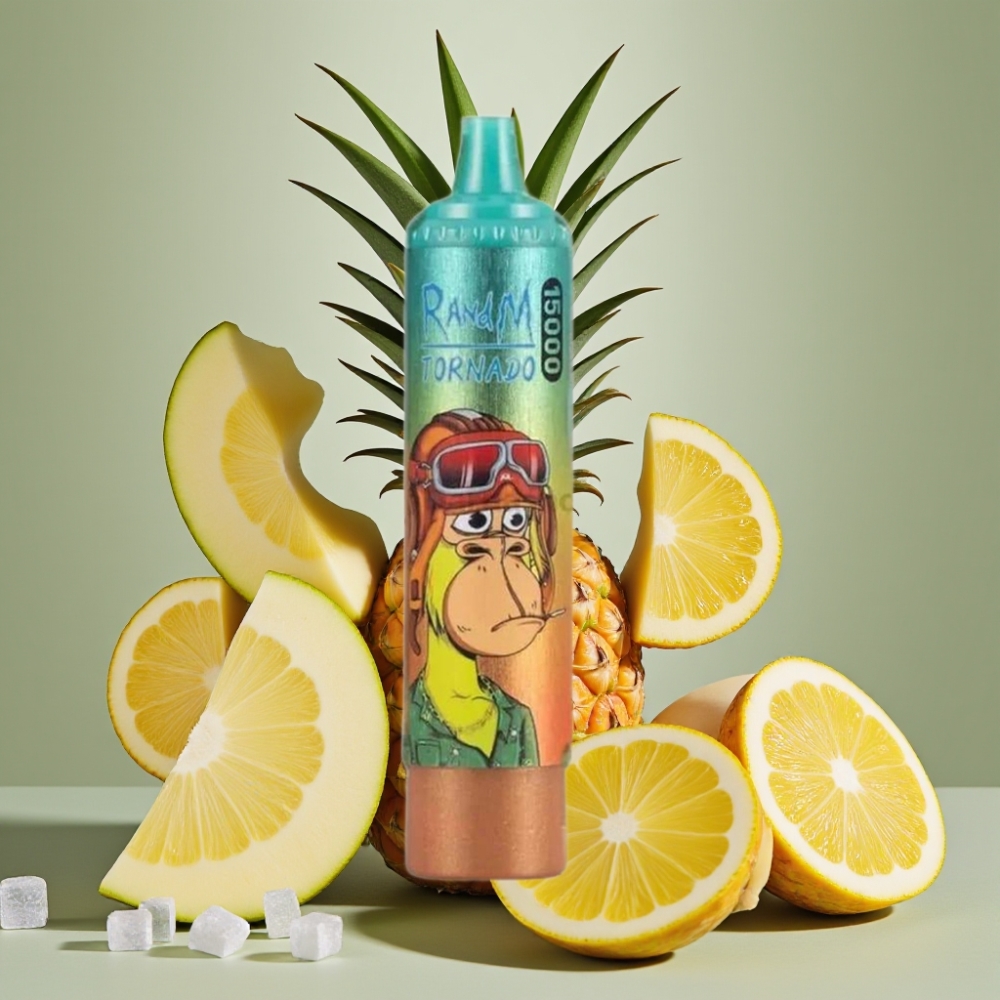 Fumot RandM Tornado 15000 Puff 25ml LCD Mesh Coil Ananas Ghiacciato