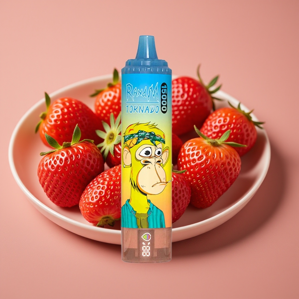 Fumot RandM Tornado 15000 Puff Fragola 25ml Mesh 850mAh LCD Type-C