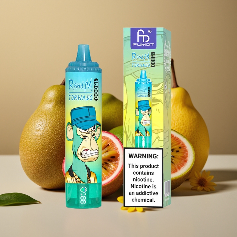 Fumot RandM Tornado 15000 Puff Kiwi Frutto della Passione Guava 25ml Mesh LCD USB-C