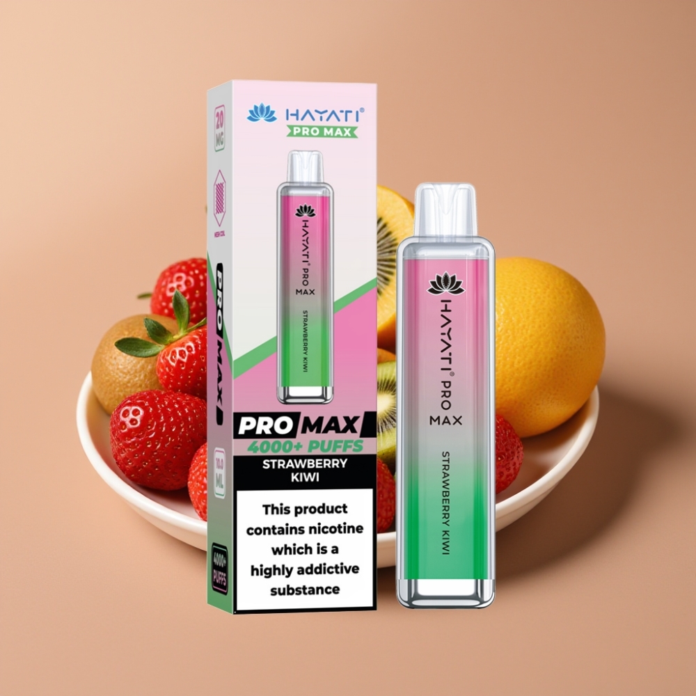 Hayati Pro Max 4000 Puff Ricaricabile Fragola Kiwi Dual Coil Mesh 1400mAh