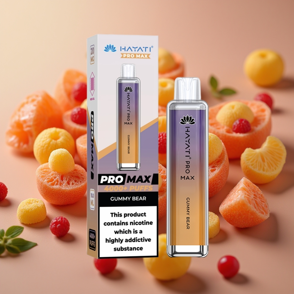 Hayati Pro Max 4000 Puff Ricaricabile Gummy Bear Orsetti Gommosi Dual Coil Mesh TPD