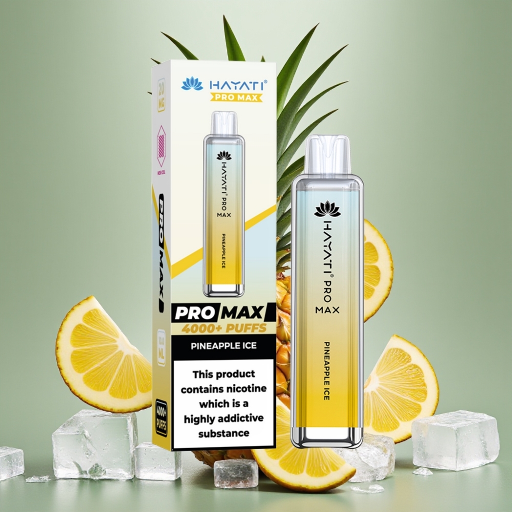 Hayati Pro Max 4000 Puff Ricaricabile con Ananas Ghiaccio e Dual Coil Mesh 11 Ohm