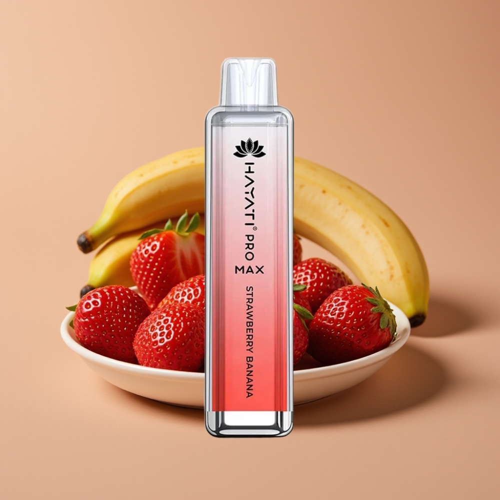 Hayati Pro Max 4000 Puff Ricaricabile con Fragola Banana e Batteria 1400mAh