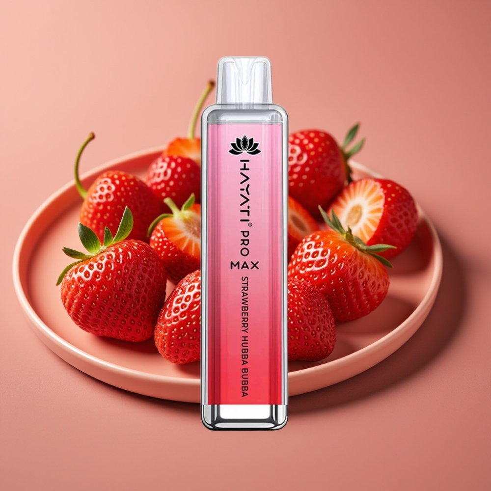 Hayati Pro Max 4000 Puff Ricaricabile con Fragola Hubba Bubba e Batteria 1400mAh