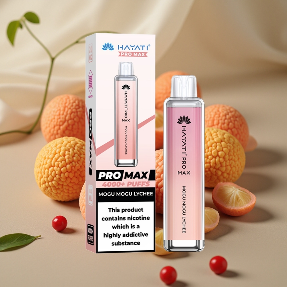 Hayati Pro Max 4000 Puff Ricaricabile con Sapore di Litchi e Batteria 1400mAh