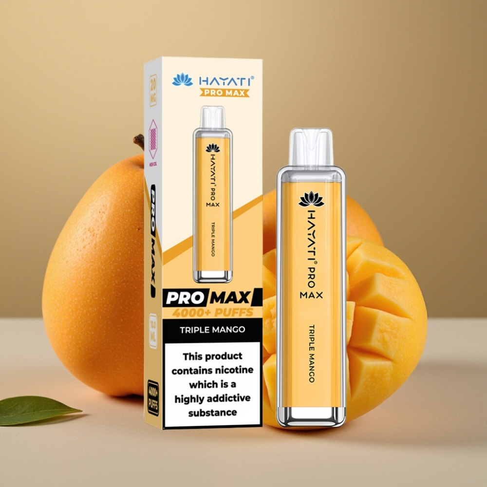 Hayati Pro Max 4000 Puff Ricaricabile con Triplo Mango e Batteria 1400mAh
