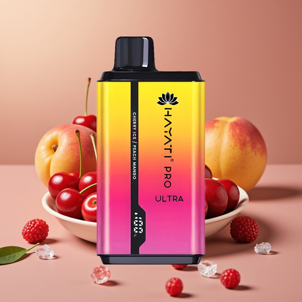 Hayati Pro Ultra 15000 Puff 2×12ml Ciliegia Ghiaccio Pesca Mango Disposable Vape