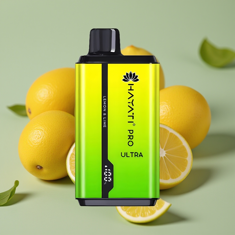 Hayati Pro Ultra 15000 Puff 2×12ml Limone  Lime Disposable Vape distributor Italy