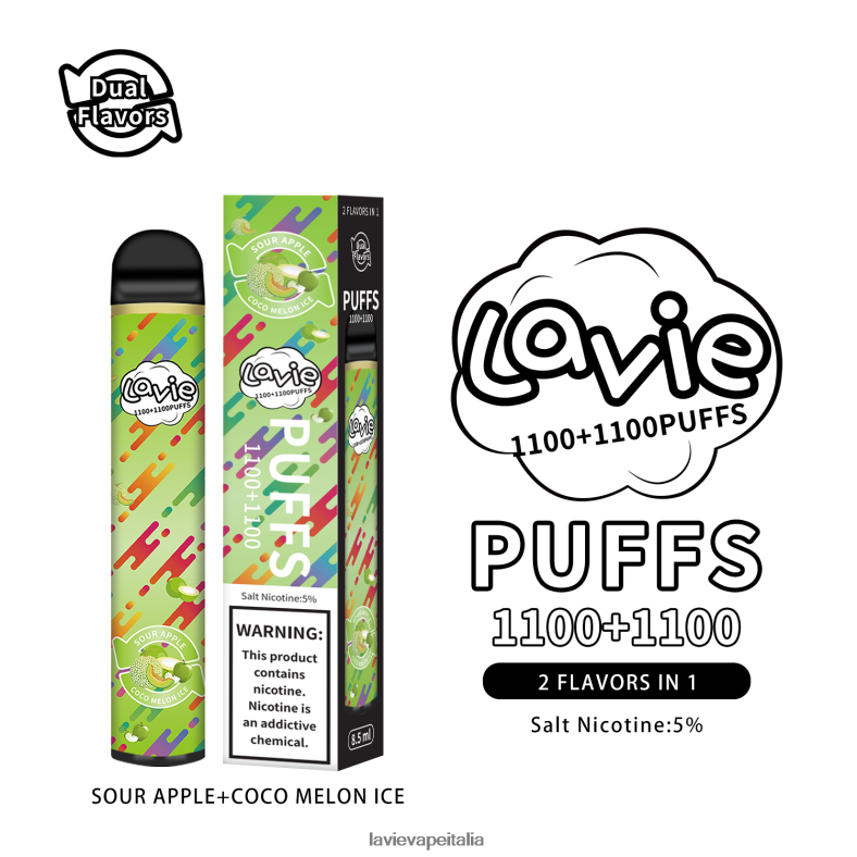 LAVIE BAR Switch 2200 sbuffi ghiaccio di mela acida/melone al cocco R60DF6297 - Lavie Vape Reddit
