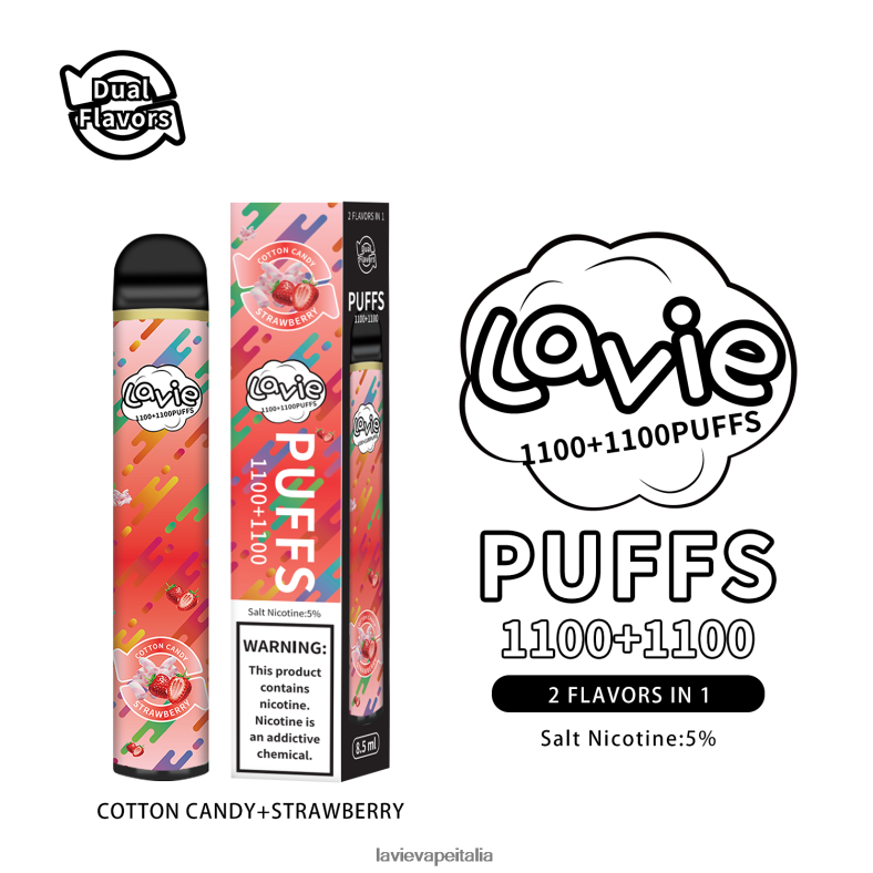 LAVIE BAR Switch 2200 sbuffi zucchero filato/fragola R60DF6293 - Lavie Vape Price