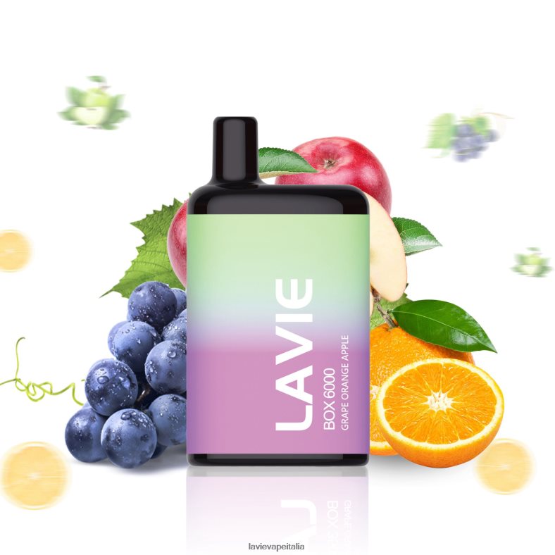 LAVIE BOX 6000 sbuffi mela arancia uva R60DF6202 - Lavie Vape Prezzo
