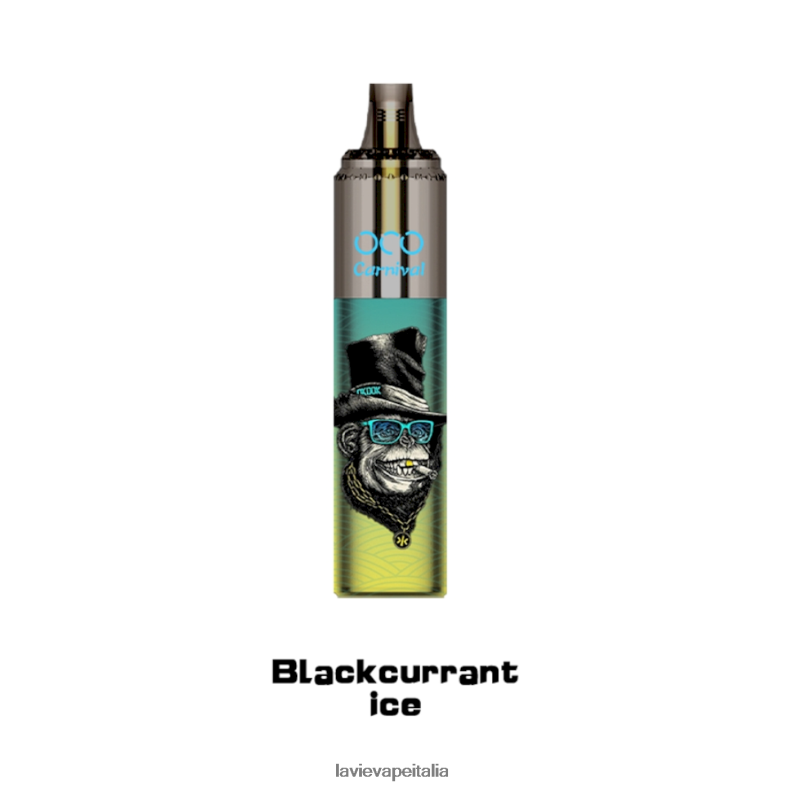 LAVIE OCO carnevale 10000 boccate ghiaccio al ribes nero R60DF6348 - Lavie Vape Review
