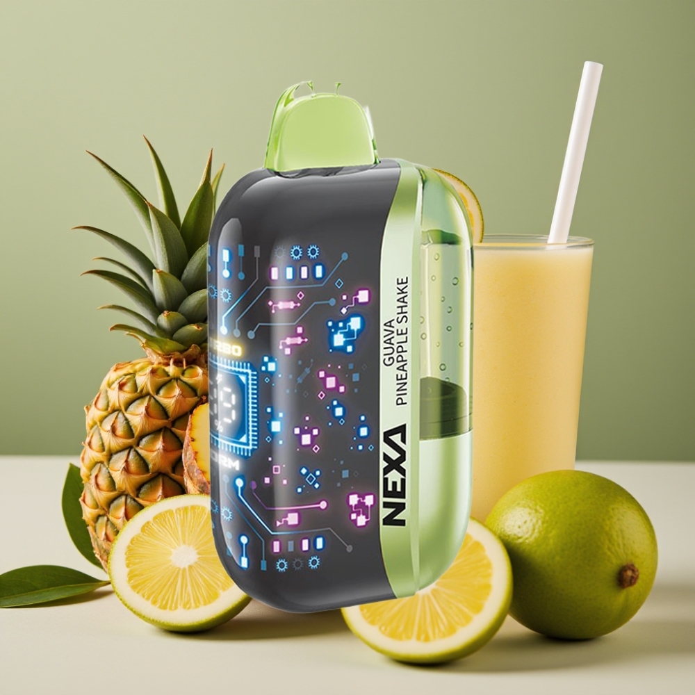 NEXA Ultra 50000 Puff Disposable Vape 20ml 5 Nicotina Guava Ananas Frullato Tipo-C