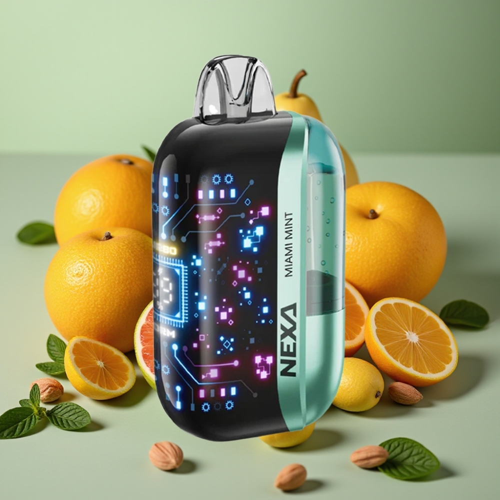 NEXA Ultra 50000 Puff Miami Menta 20ml 5 Nicotina Schermo Curvo 3D