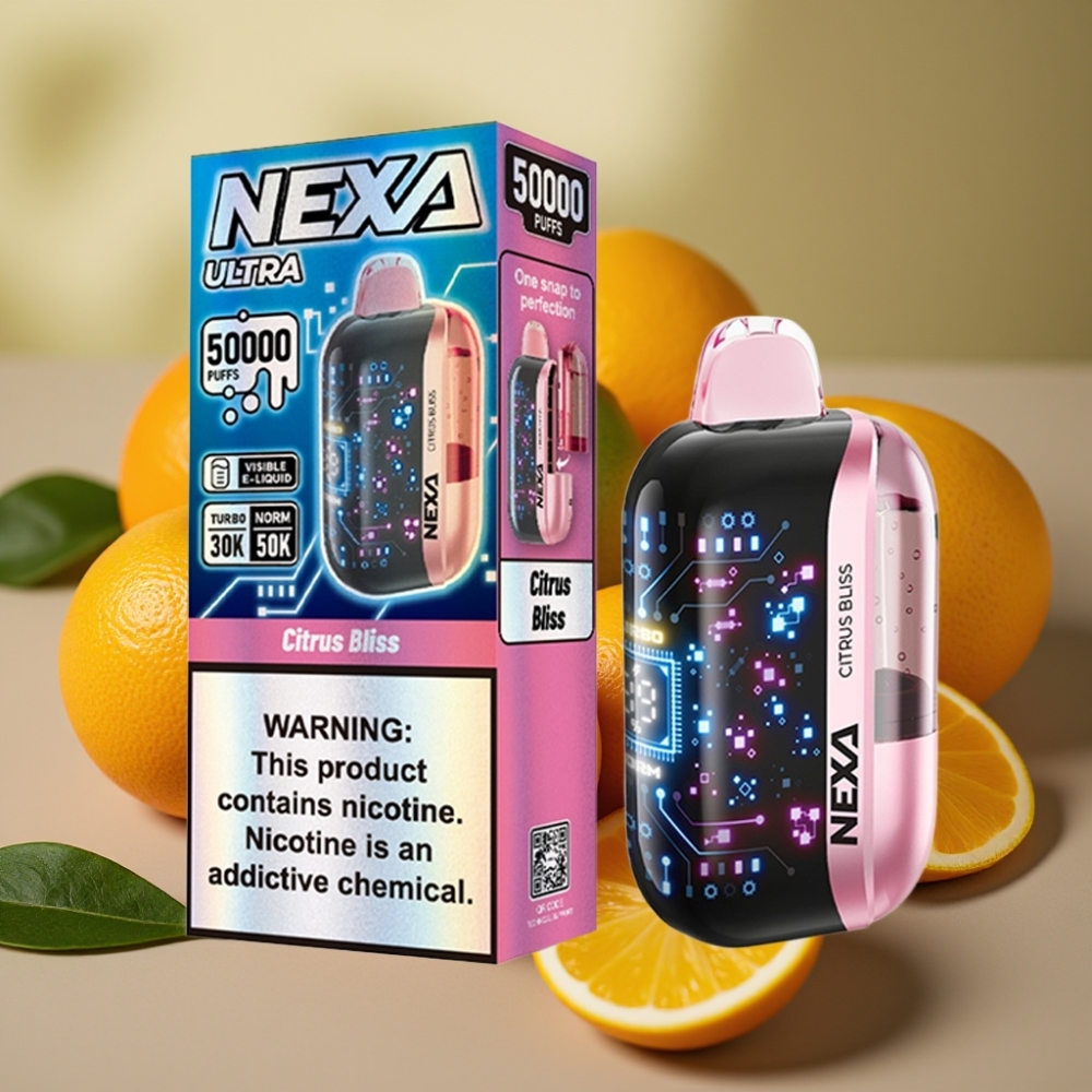 NEXA Ultra 50000 Puff Sigaretta Elettronica Monouso 20ml 5 Nicotina Agrumi Beatitudine