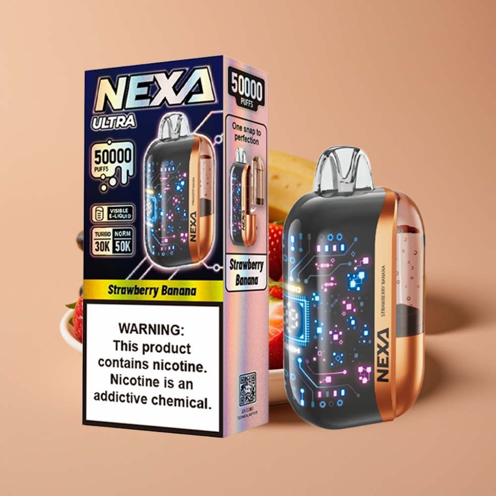 NEXA Ultra 50000 Puff Sigaretta Elettronica Monouso Fragola Banana 20ml 5