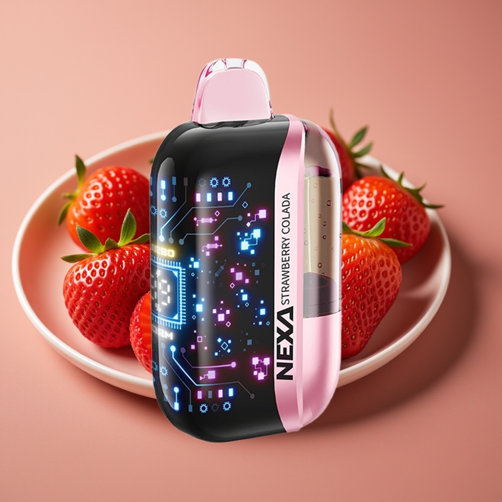 NEXA Ultra 50K Disposable Vape 20ml Fragola Colada 5 Nicotina distributor Italy