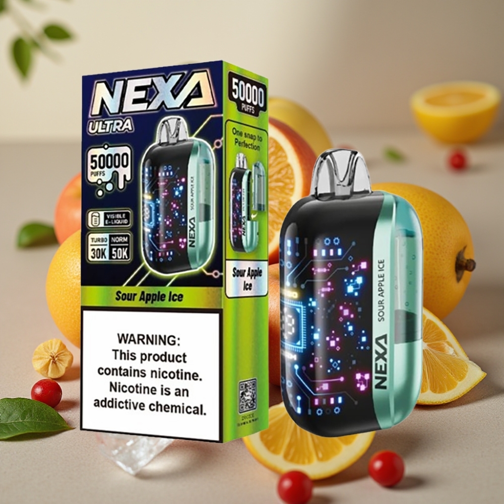 NEXA Ultra 50K Disposable Vape Mela Acida Ghiacciata 20ml 5 Nicotina