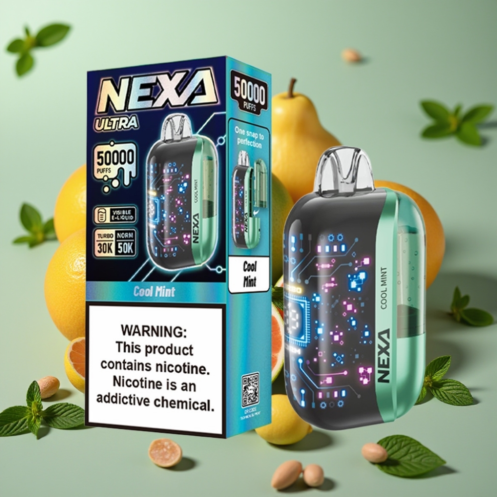 NEXA Ultra 50K Menta Fresca Disposable Vape 20ml 5 Nicotina 800mAh Tipo-C