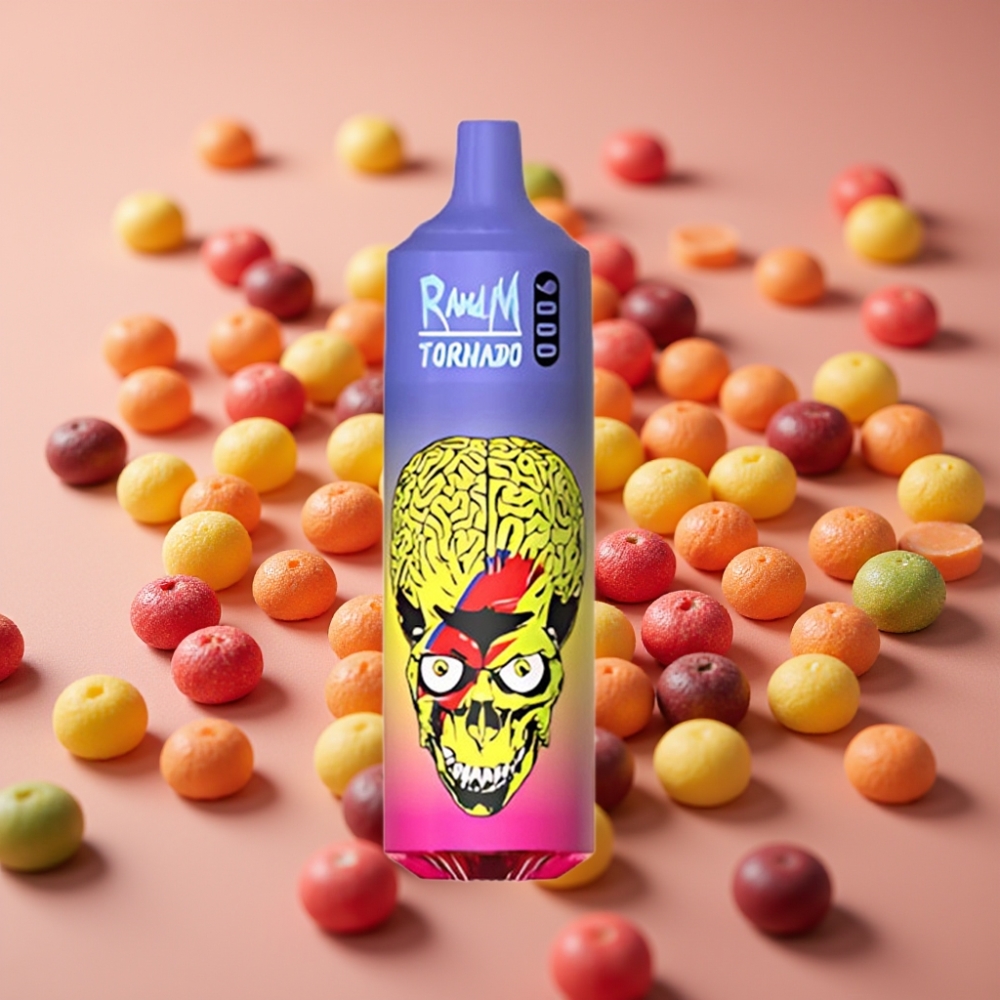 RandM Tornado 9000 Puff Disposable Vape Arcobaleno (Skittles) 18mL Mesh RGB