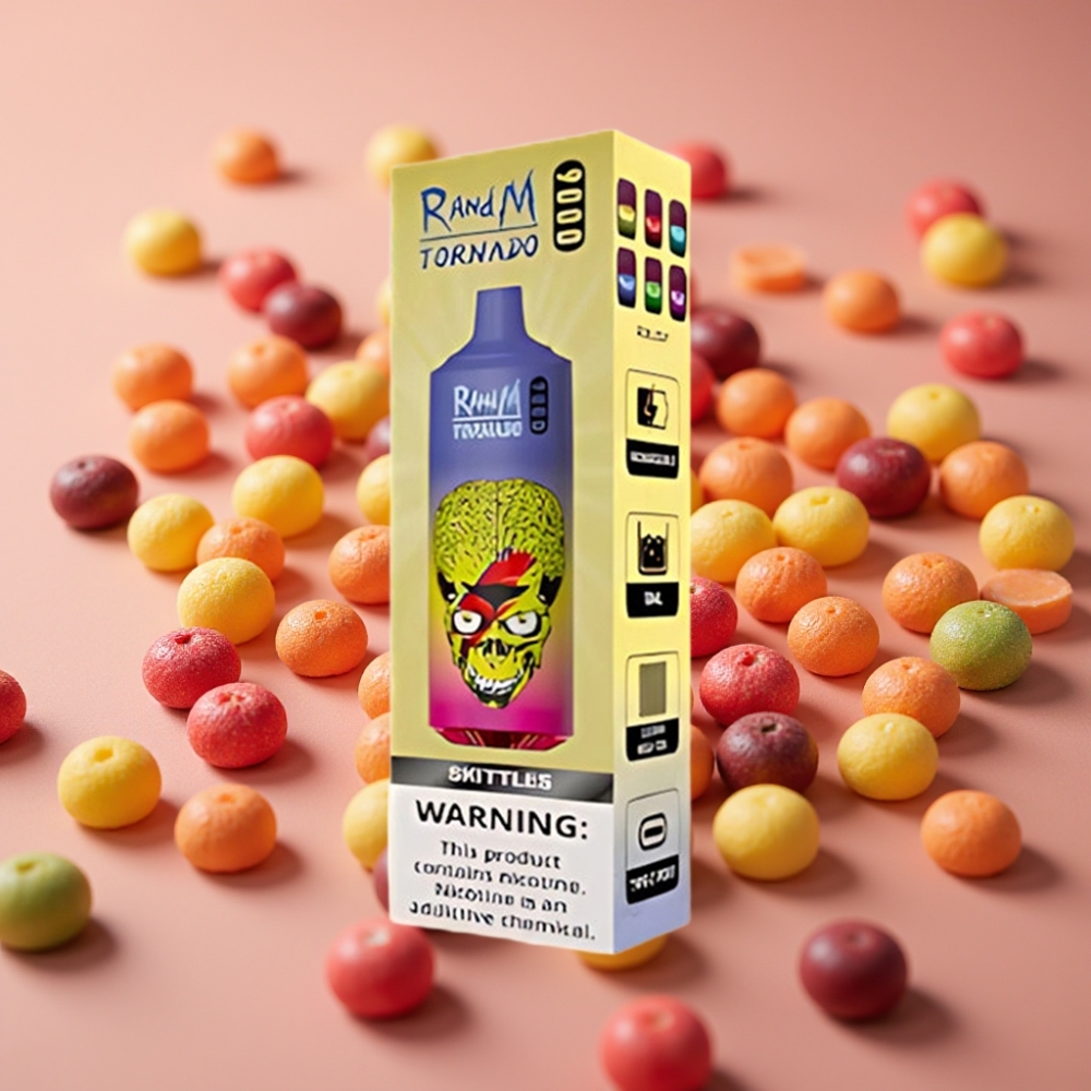 RandM Tornado 9000 Puff Disposable Vape Arcobaleno (Skittles) 18mL Mesh RGB
