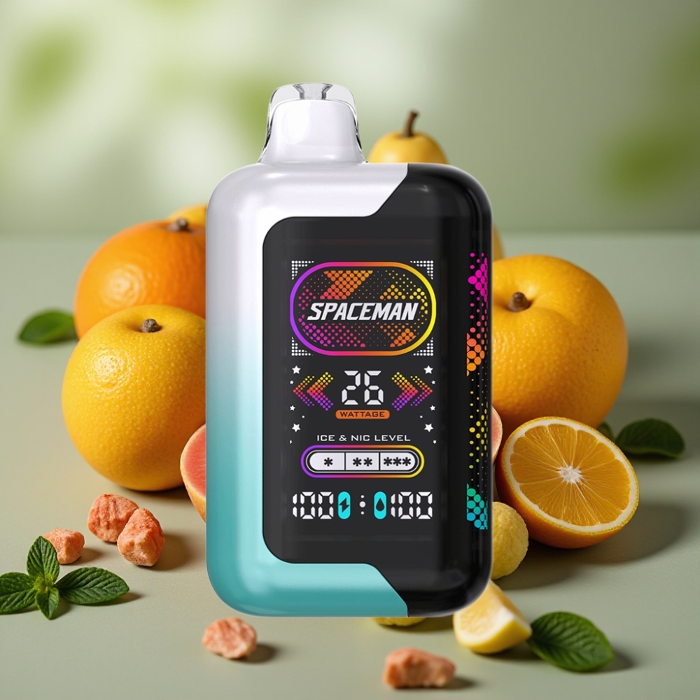 SMOK Spaceman SP40000 Zero Nic 20ml 0 Nicotina Ricaricabile con Schermo LED 228 e Luci Dinamiche