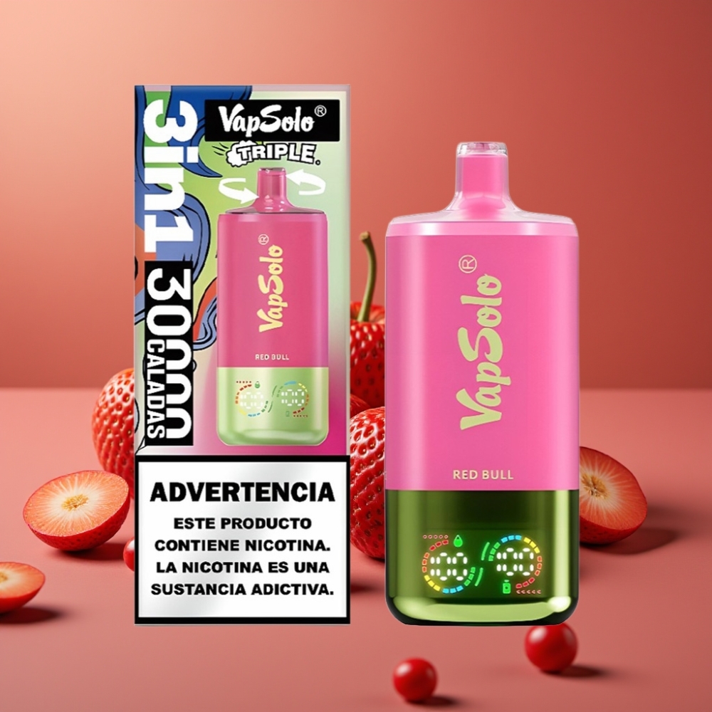 VapSolo Triple 30000 Puff 40ml Toro Rosso Type-C distributor Italy