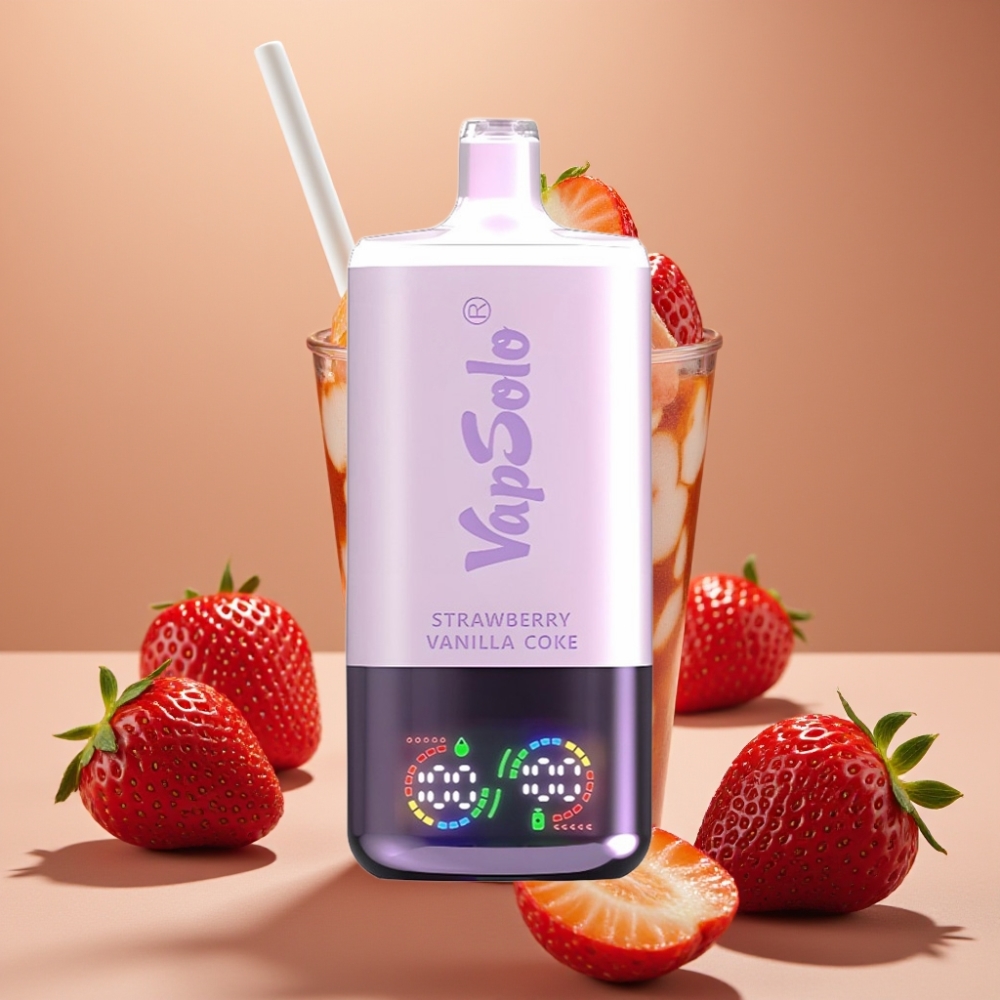 VapSolo Triple 30000 Puff Fragola Vaniglia Coca 40ml Tipo-C 20mg/50mg