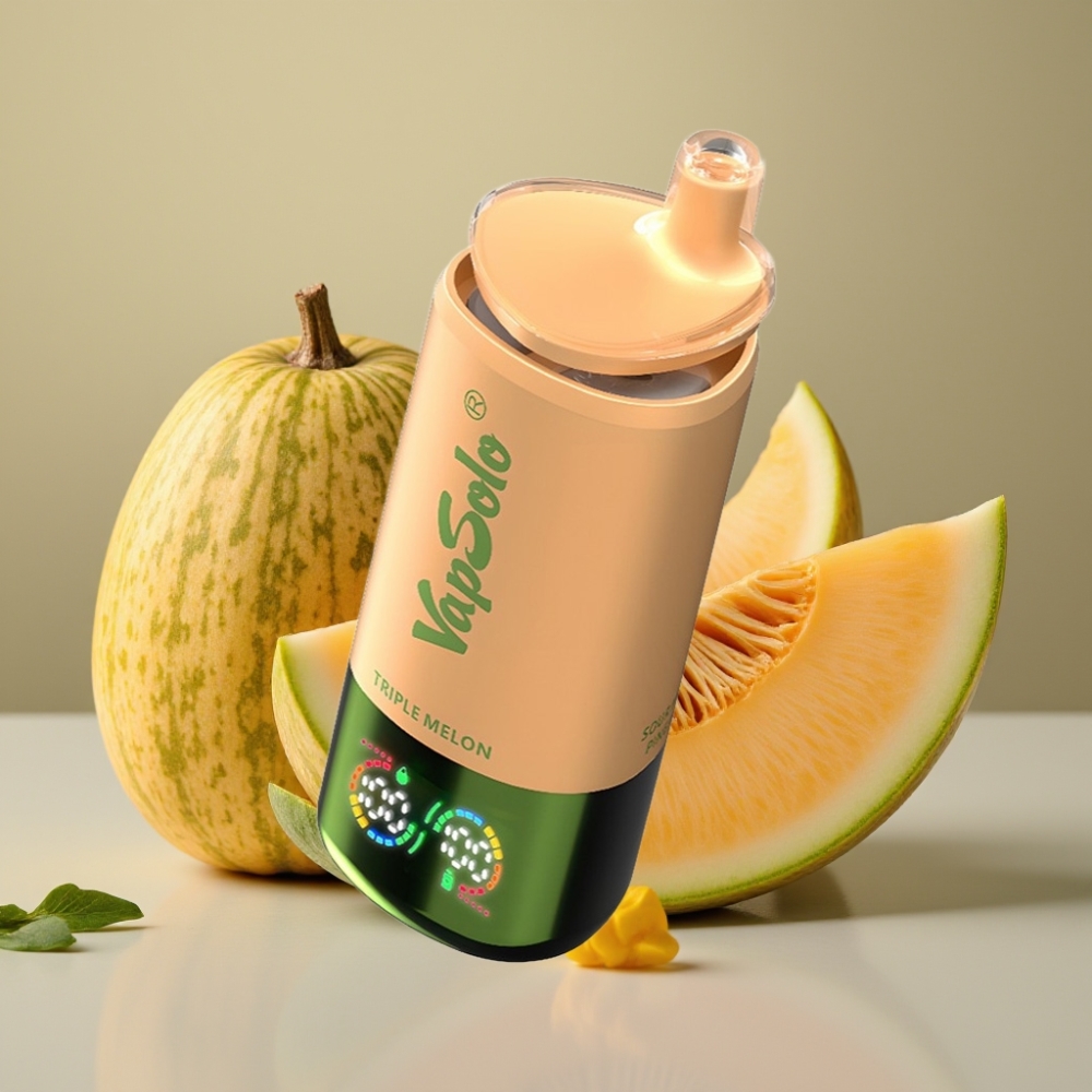VapSolo Triple 30000 Puff Melone Triplo Disposable con Serbatoio 3 e Tipo-C