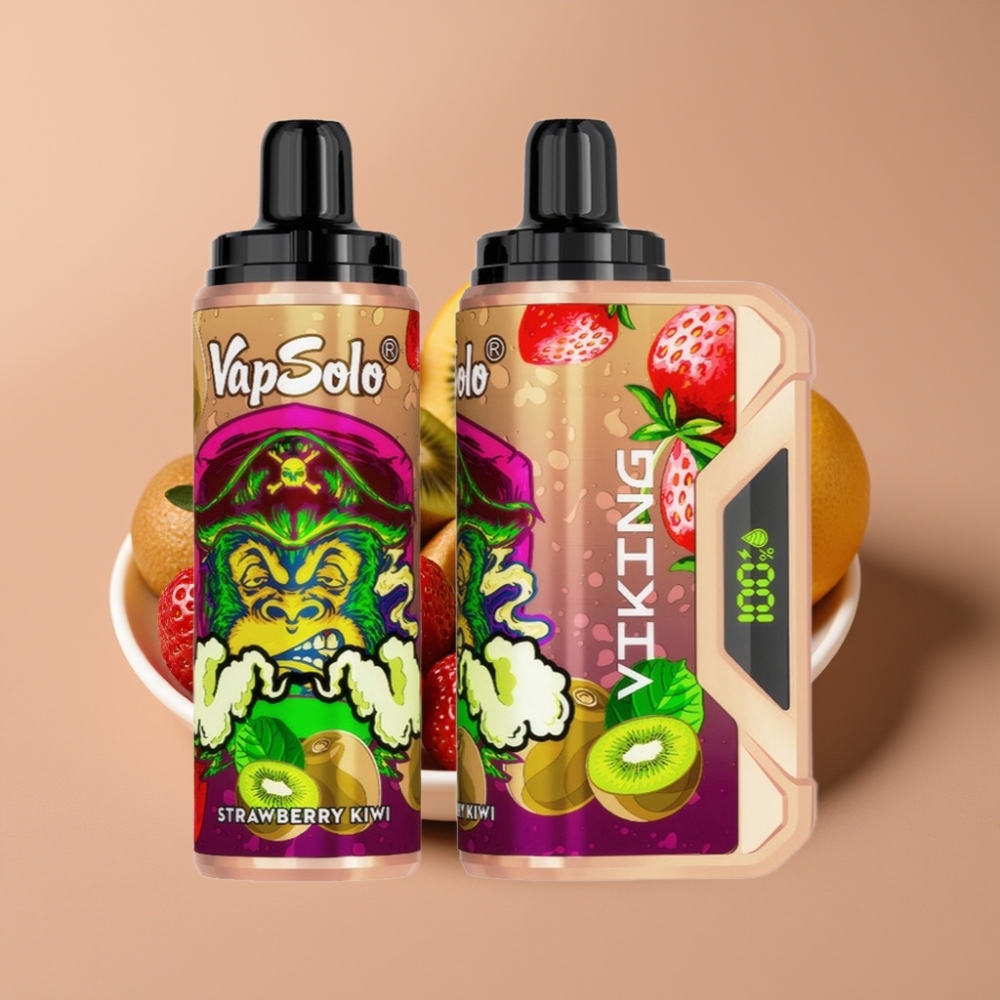 VapSolo VIKING 12000 Puff Disposable Vape Fragola Kiwi 22ml 50mg/mL Tipo-C
