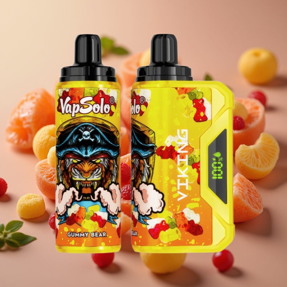 VapSolo VIKING 12000 Puff Gummy Bear Orso Gommoso Display LED Tipo-C 22ml
