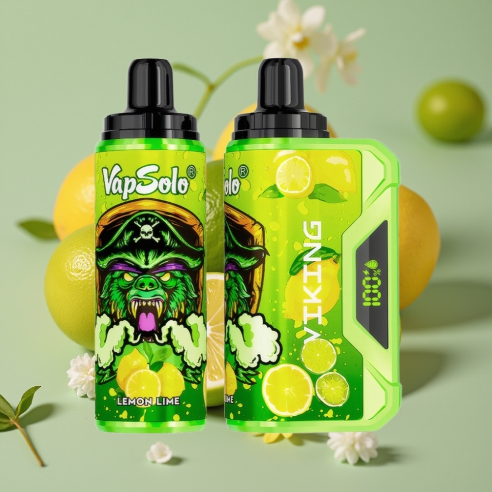 VapSolo VIKING 12000 Puff Sigaretta Elettronica Monouso Limone Lime 22ml Tipo-C