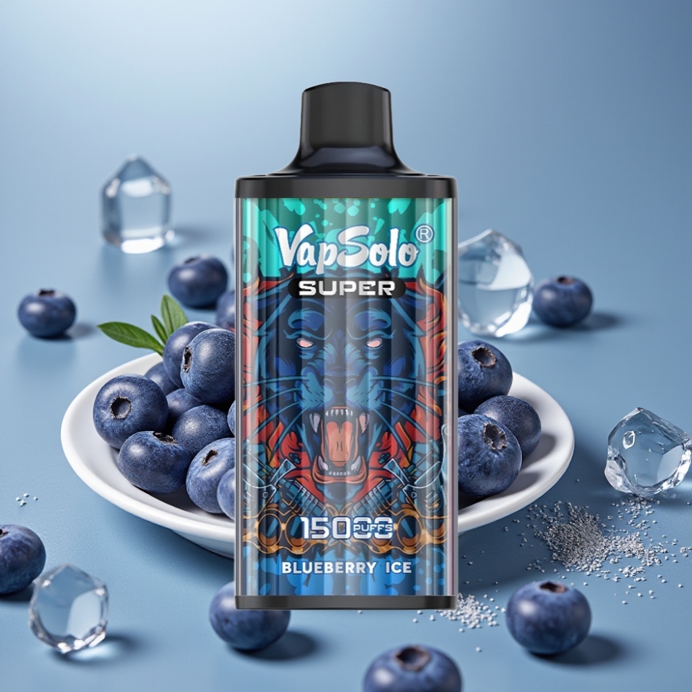 Vapsolo Super 15000 Puff Blu Ghiaccio 40ml 850mAh Type-C 20/50mg distributor Italy