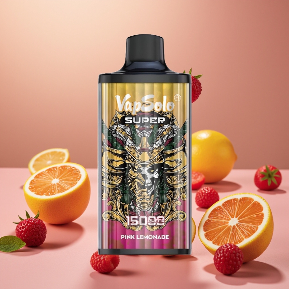 Vapsolo Super 15000 Puff Disposable Vape Super Limonata Rosa 40ml 850mAh