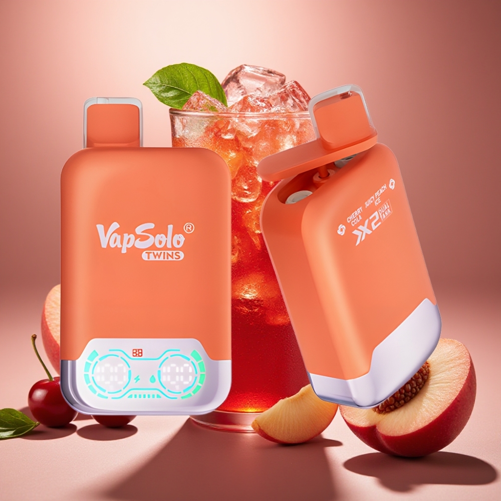 Vapsolo Twins 20000 Puff Ciliegia Cola  Pesca Ghiacciata 40ml 50mg