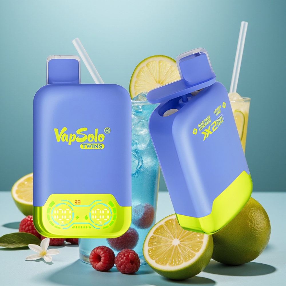 Vapsolo Twins 20000 Puff Disposable Blu Lampone Limonata  Lime Limone