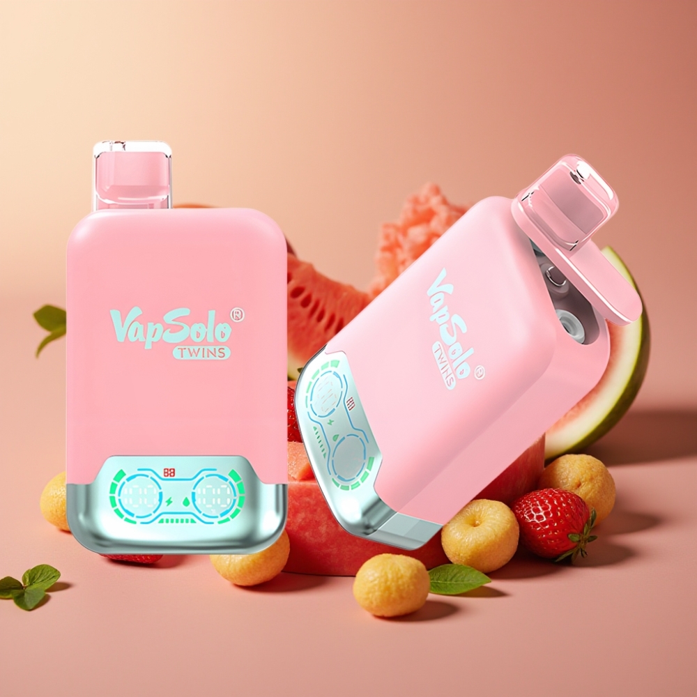 Vapsolo Twins 20000 Puff Fragola Ghiaccio  Mango Pesca Anguria Tipo-C 40ml