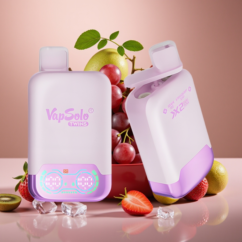 Vapsolo Twins 20000 Puff Ghiaccio dUva  Fragola Kiwi Disposable Vape